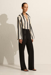 Relaxed Stripe Tunic - Nero Stripe - Matteau